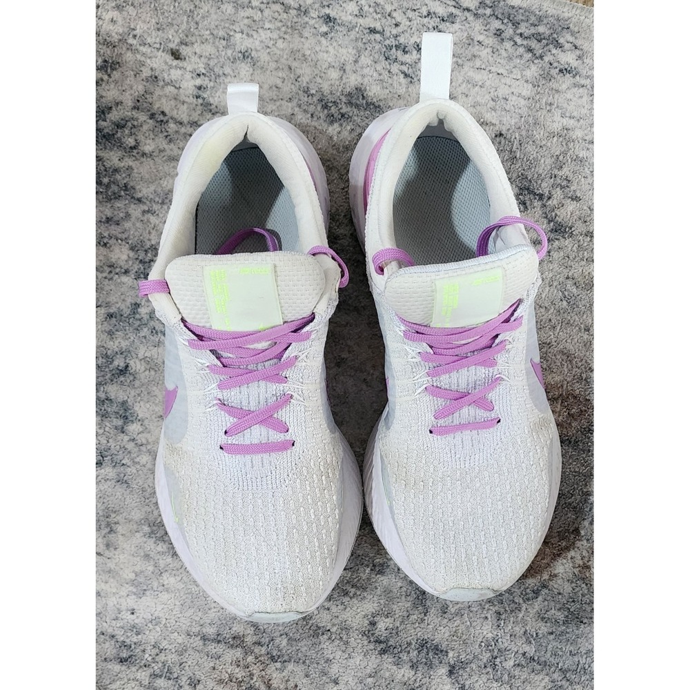 Nike Women's React Infinity Run Fk 3 Wht Prp Running Shoes Size 10 DZ3016 100